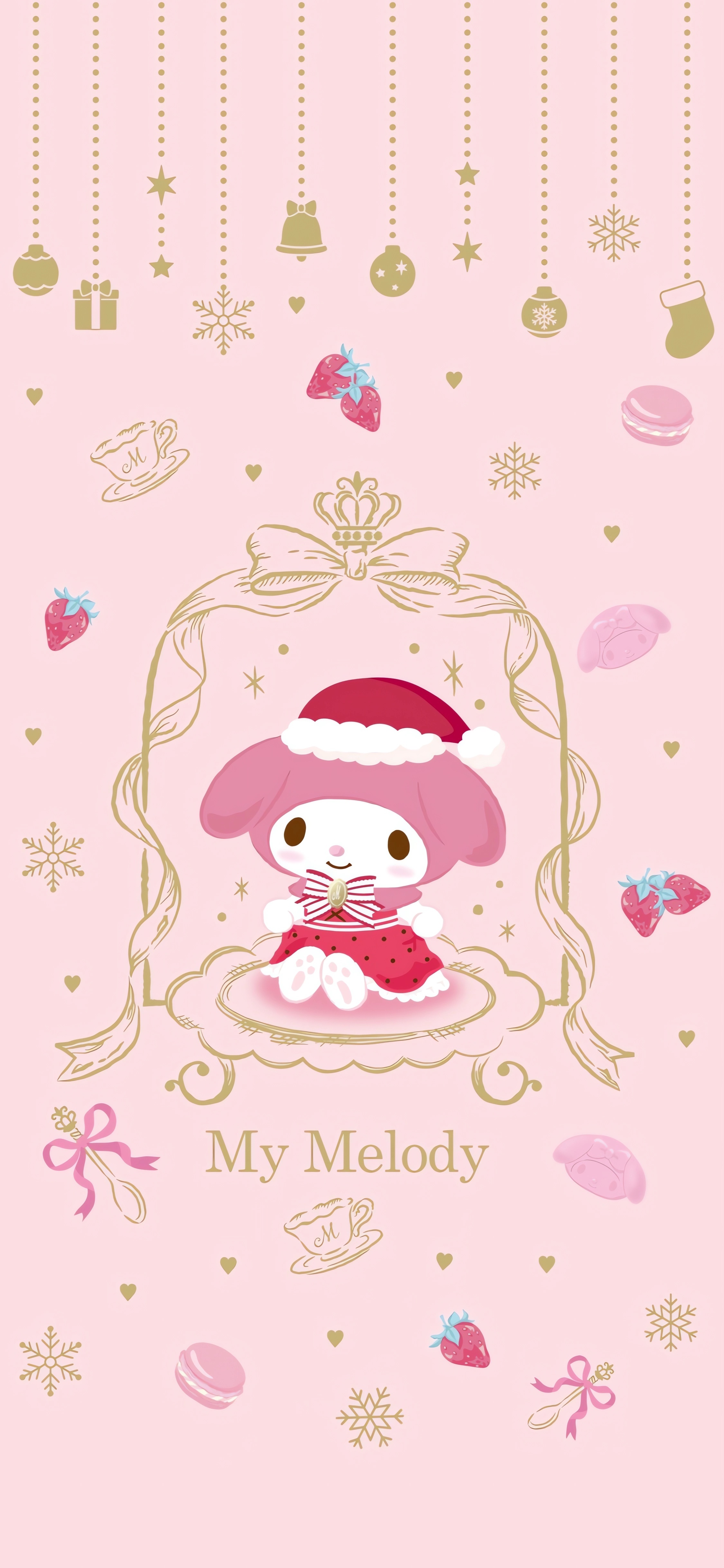 My Melody💕可爱美乐蒂手机壁纸...-我爱看围脖, image size:2250x4872